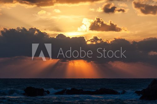 Fototapeta zachód słońca nad Morzem Śródziemnym