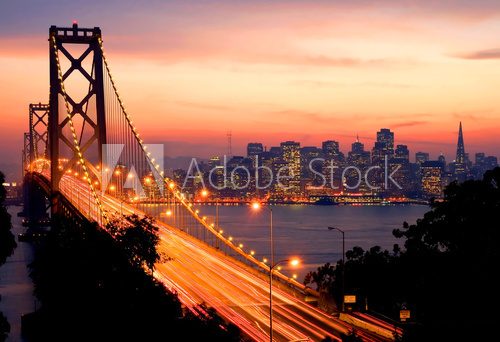 Fototapeta Zachód słońca w San Francisco