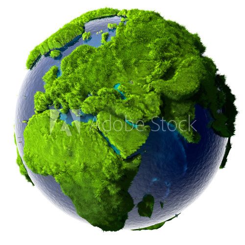 Fototapeta Zielona planeta Ziemia