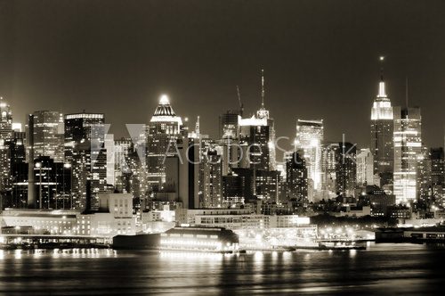 Obraz Manhattan West side at night