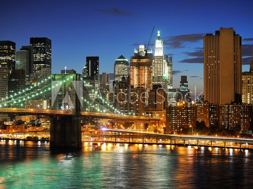 Obraz Nowy Jork Manhattan most po zmierzchu