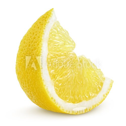 Obraz Plasterek cytryny owoc odizolowywająca na białym tle