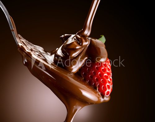 Obraz truskawki i czekolada