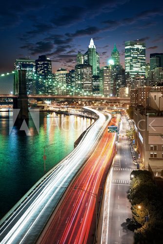 Obraz Zadziwiający Nowy Jork pejzaż miejski brać po zmierzchu -