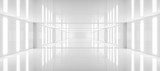 Fototapeta abstrakcyjna biała architektura tło błyszczący pokój 3d render ilustracja
