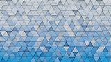 Fototapeta Białe niebieskie trójkąty gradientowe wytłaczane 3D render