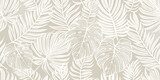 Fototapeta Botaniczna harmonia na neutralnym tle