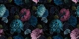 Fototapeta Botaniczny urok w granatowej głębi