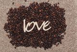 Fototapeta Ciepło ziaren w słowie "love"