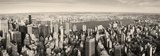 Fototapeta Czarno - biała panoram Nowego Jorku