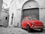 Fototapeta Czerwony klasyczny samochód.
