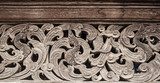 Fototapeta Drewno rzeźbi, Tajlandzki stary wspaniały liść tekstury drewniany cyzelowanie
