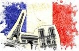 Fototapeta flaga cięcia Francja Paryż