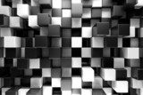 Fototapeta Geometryczna abstrakcja 3D w monochromii
