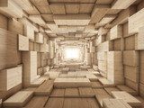 Fototapeta Geometryczna głębia naturalnego drewna