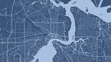 Fototapeta Geometryczna mapa miasta z lotu ptaka