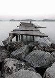 Fototapeta Górskie jezioro -  spacer po molo