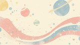 Fototapeta Kosmiczna podróż w pastelowych barwach
