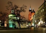 Fototapeta Krakowski rynek w blasku świateł