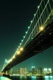 Fototapeta Manhattan Skyline i Manhattan Bridge At Night, New York City