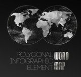 Fototapeta Mapa świata i typografia