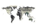 Fototapeta Mapa świata pieniędzy