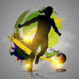 Fototapeta Moc ruchu i energii futbolu