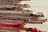 Fototapeta Morska sieć wzorów na plaży