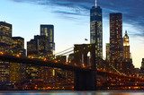 Fototapeta Most Brookliński z dolnej panoramę Manhattanu