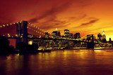 Fototapeta Most Brooklyński i Manhattan przy zmierzchem, Nowy Jork