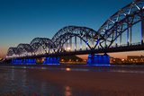 Fototapeta Most kolejowy w nocy