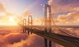 Fototapeta Most w chmurach
