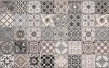 Fototapeta Mozaika delikatnych wzorów i kwiatów