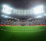 Fototapeta Nocna scena meczu na stadionie