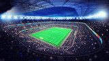 Fototapeta Nocna scena stadionu z pełnymi trybunami