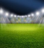 Fototapeta Nocny mecz na stadionie z oświetleniem