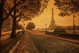 Fototapeta nostalgiczny widok na miasto Paryża