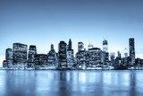 Fototapeta Nowy Jork Skyline monochromatyczny.