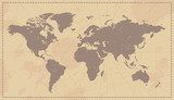 Fototapeta Old Vintage World Map