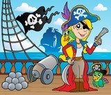 Fototapeta Pani kapitan - piraci dla dziewczynek