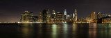 Fototapeta Panoramę Nowego Jorku w nocy jako zdjęcie panoramiczne