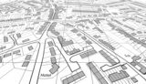 Fototapeta Plan miasta - mapa techniczna