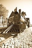 Fototapeta Retro zdjęcie starej lokomotywy