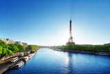 Fototapeta Seine w Paryżu z wieży Eiffla