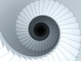 Fototapeta Spirala z białych schodów
