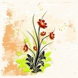 Fototapeta tło grunge z ilustracji wektorowych kwiatów