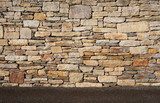 Fototapeta Tło Naturalna kamienna ściana bez moździerza