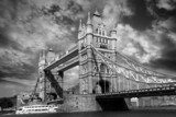 Fototapeta Tower Bridge w stylu czarno-biały w Londynie, Wielka Brytania