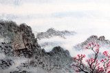 Fototapeta tradycyjne chińskie malarstwo, krajobraz