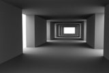 Fototapeta Tunel ze zmieniającymi się jasnymi i ciemnymi paskami. Hi-Res 3d.
